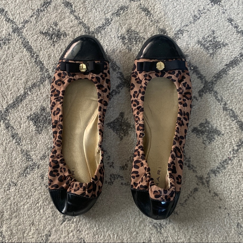 Tahari Leopard Ballet flats